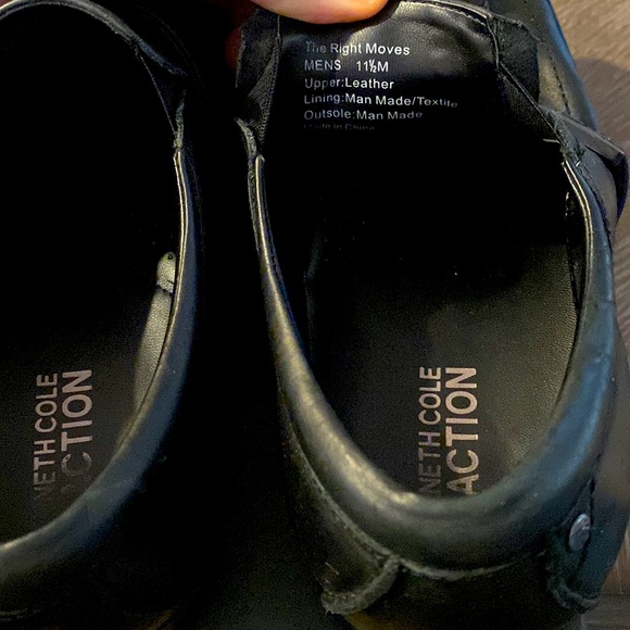 Kenneth Cole The Right Moves Black Leather Dress Shoes Size 11.5 - Picture 4 of 5